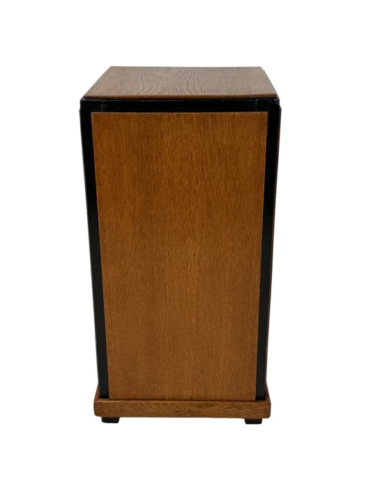 1930s Art Deco Modernist Pedestal in Oak with Black Lacquer